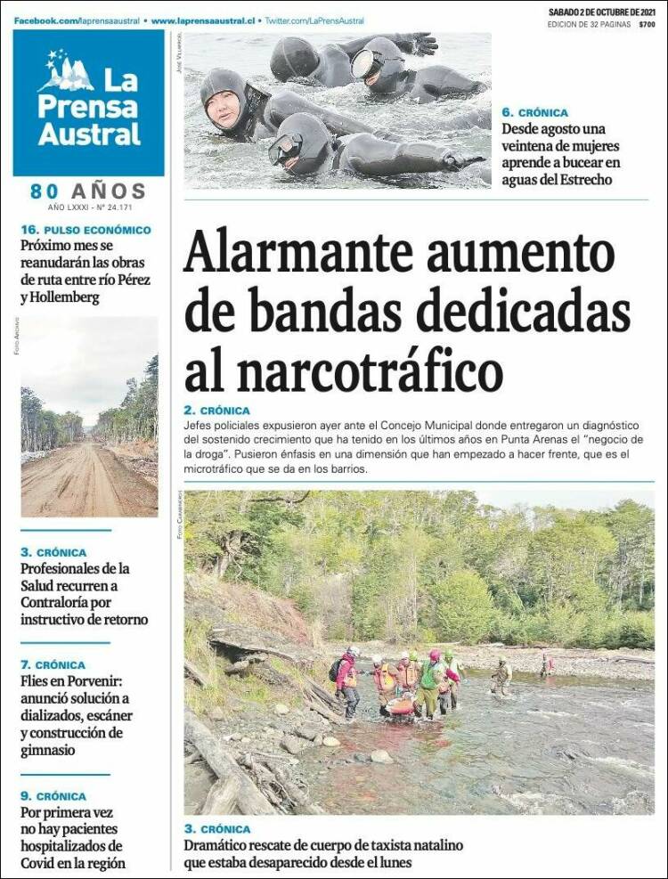 Portada de El Magallanes (Chile)