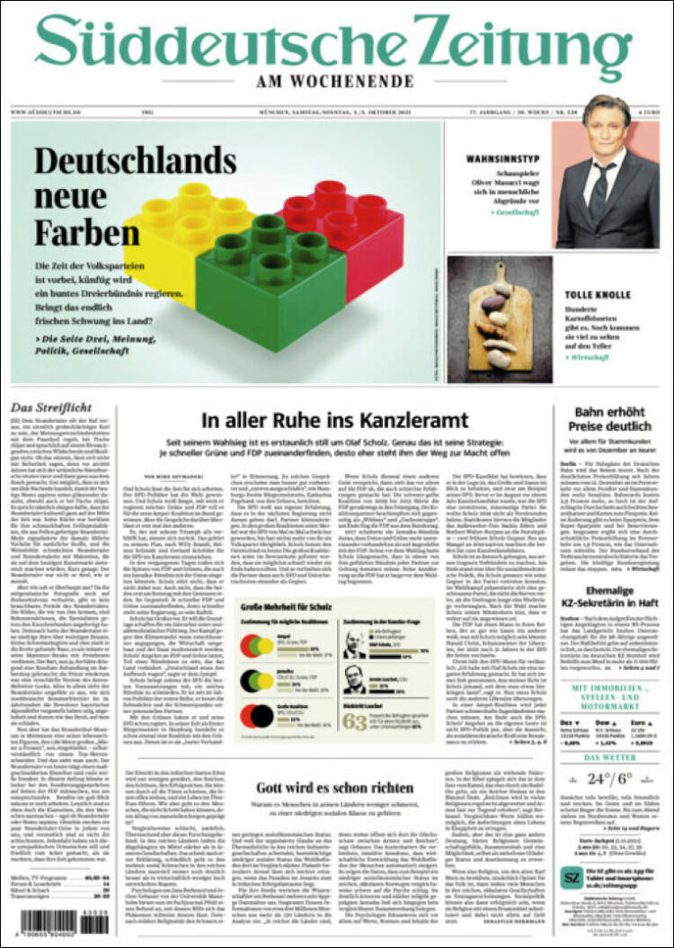 Portada de Sueddeutsche (Alemania)