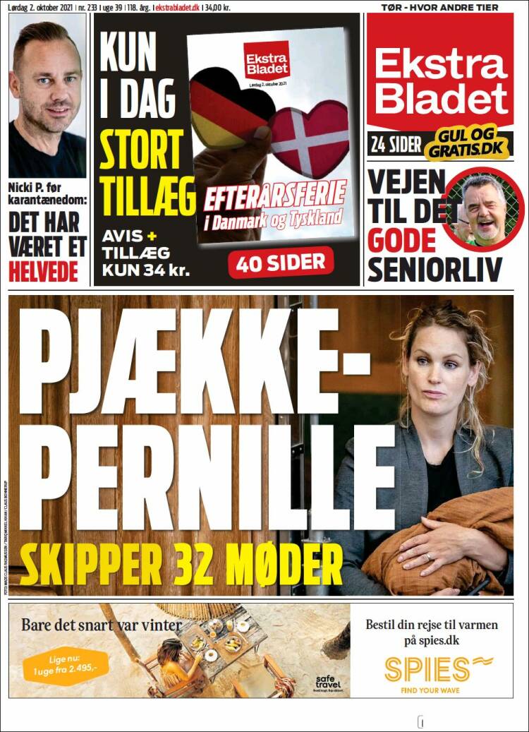 Portada de Ekstra Bladet (Dinamarca)