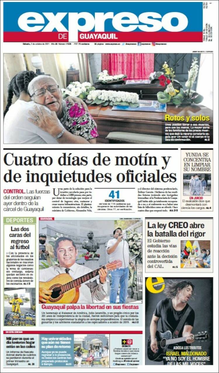 Portada de Expreso (Ecuador)