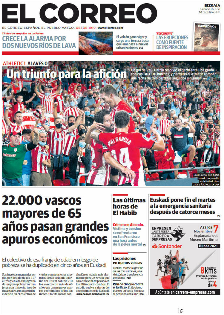 Portada de El Correo (Espa&ntilde;a)