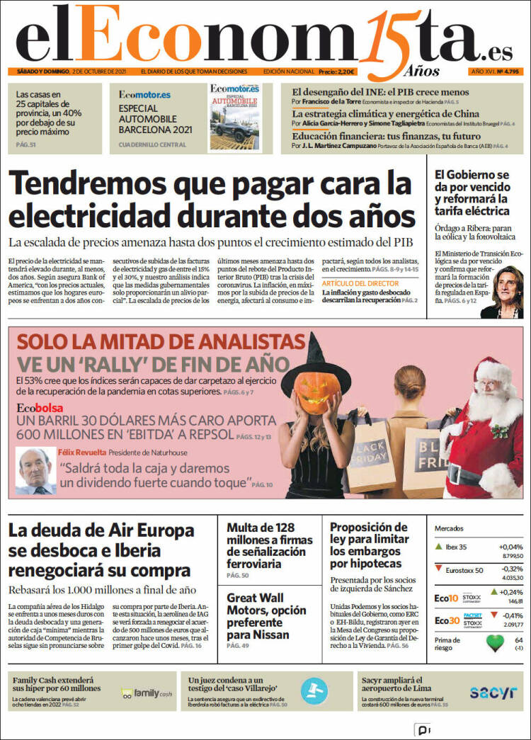 Portada de El Economista (Espa&ntilde;a)