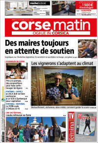 Portada de Corse-Matin (Francia)
