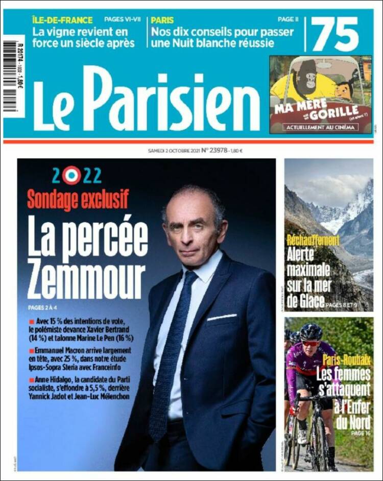Portada de Le Parisien (Francia)