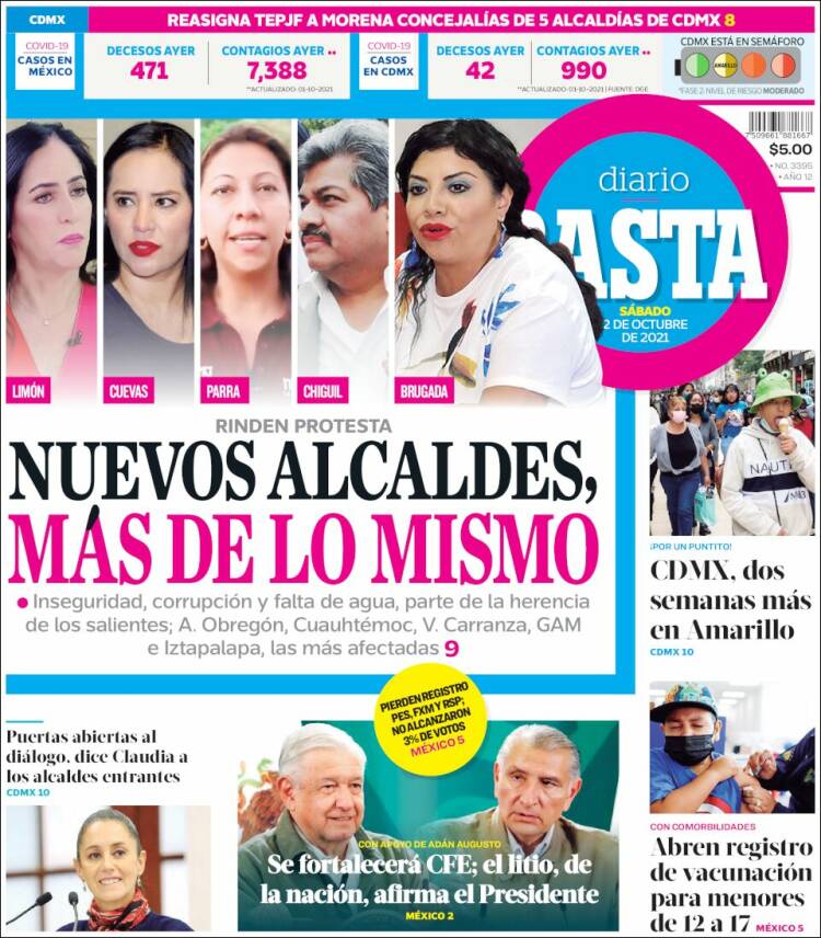 Portada de Diario Basta (M&eacute;xico)