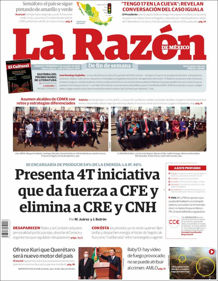 Portada de La Razón (M&eacute;xico)
