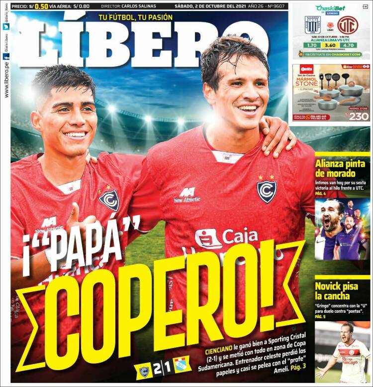 Portada de Líbero (Per&uacute;)