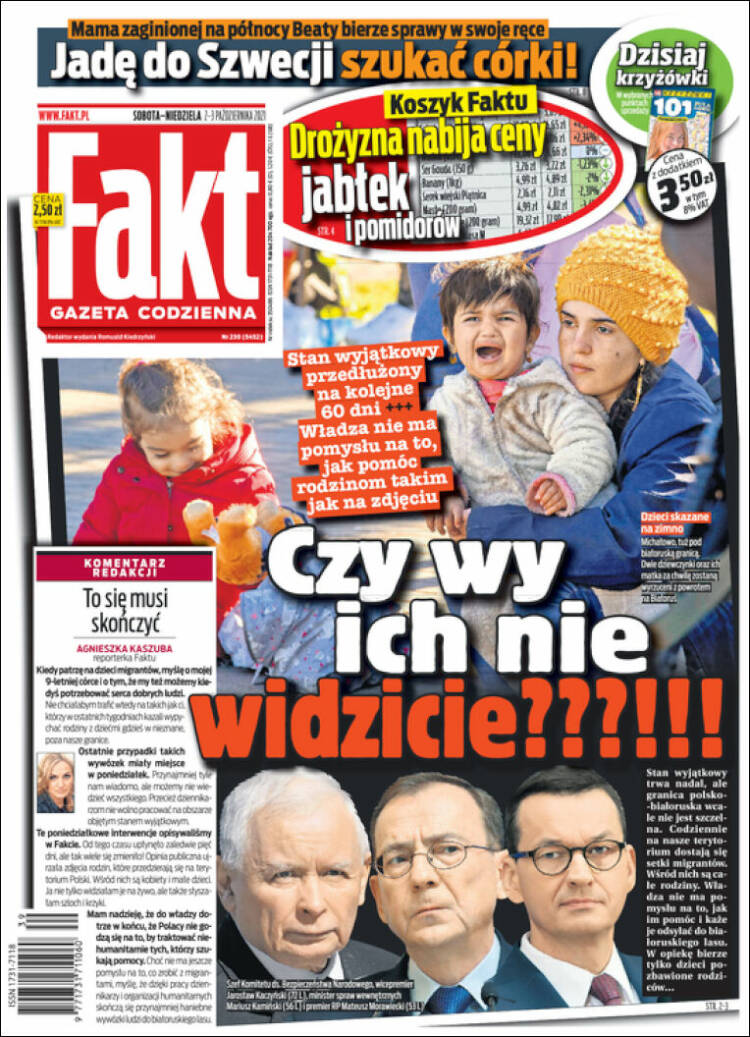 Portada de Fakt (Polonia)