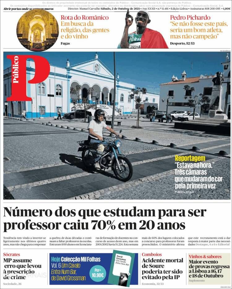 Portada de Público (Portugal)