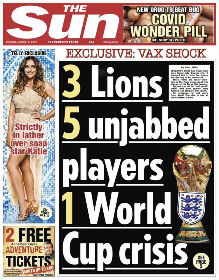 Portada de The Sun (Reino Unido)