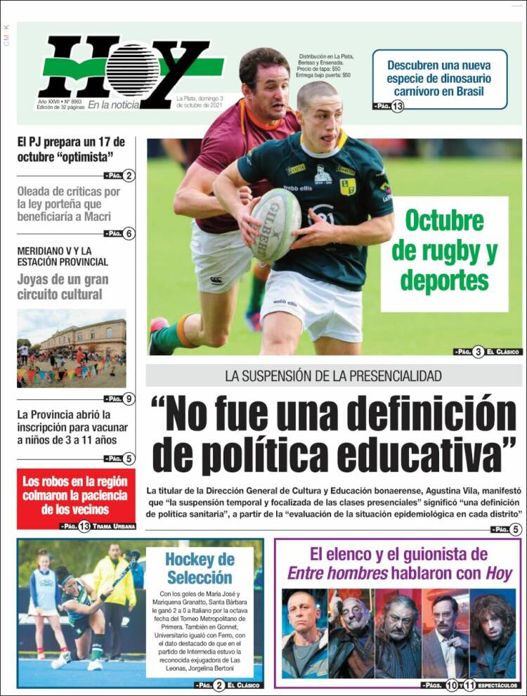 Portada de Diario Hoy (Argentina)