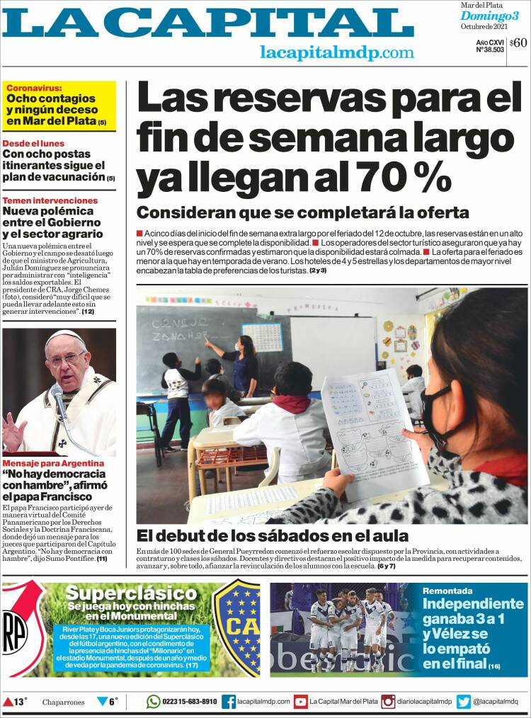 Portada de Diario La Capital - Mar del Plata (Argentina)