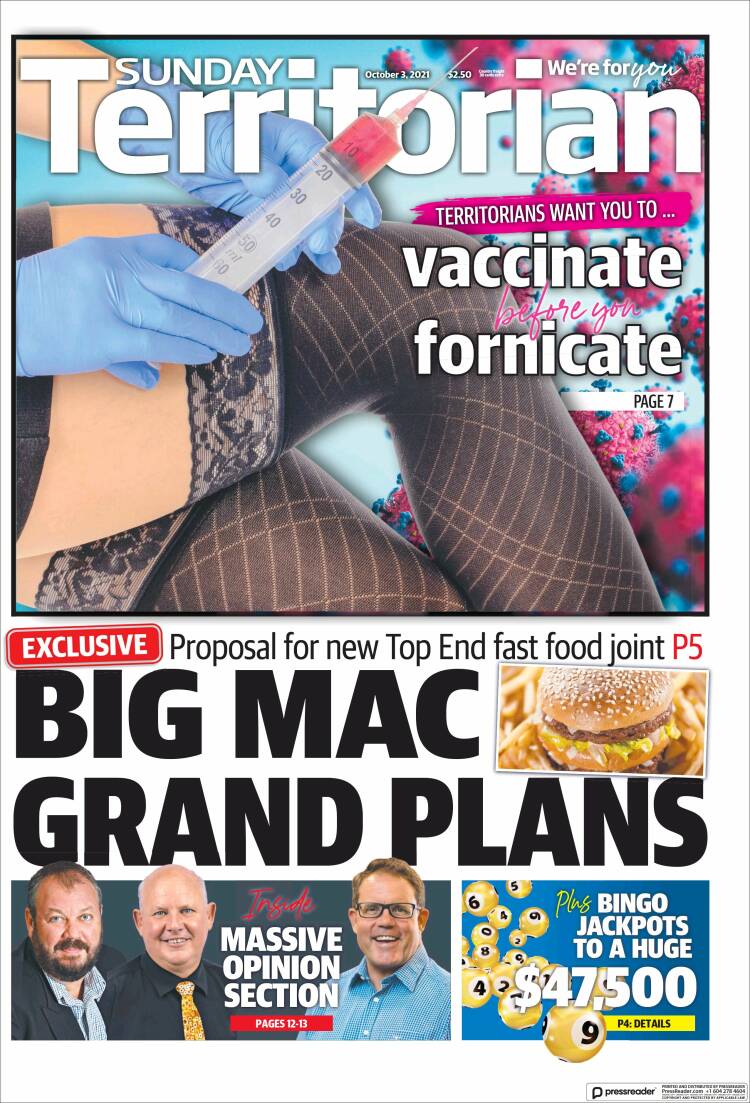 Portada de Northern Territory News (Australia)