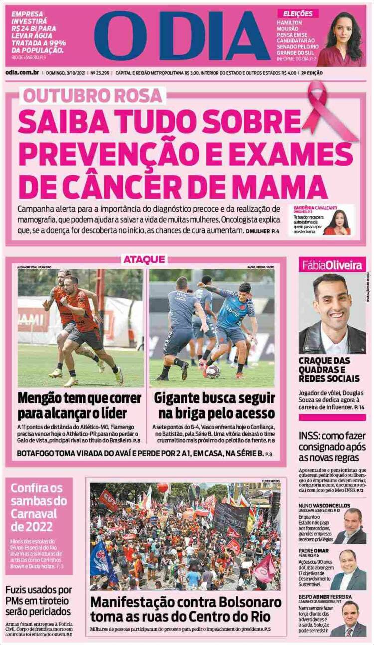 Portada de O Dia (Brasil)