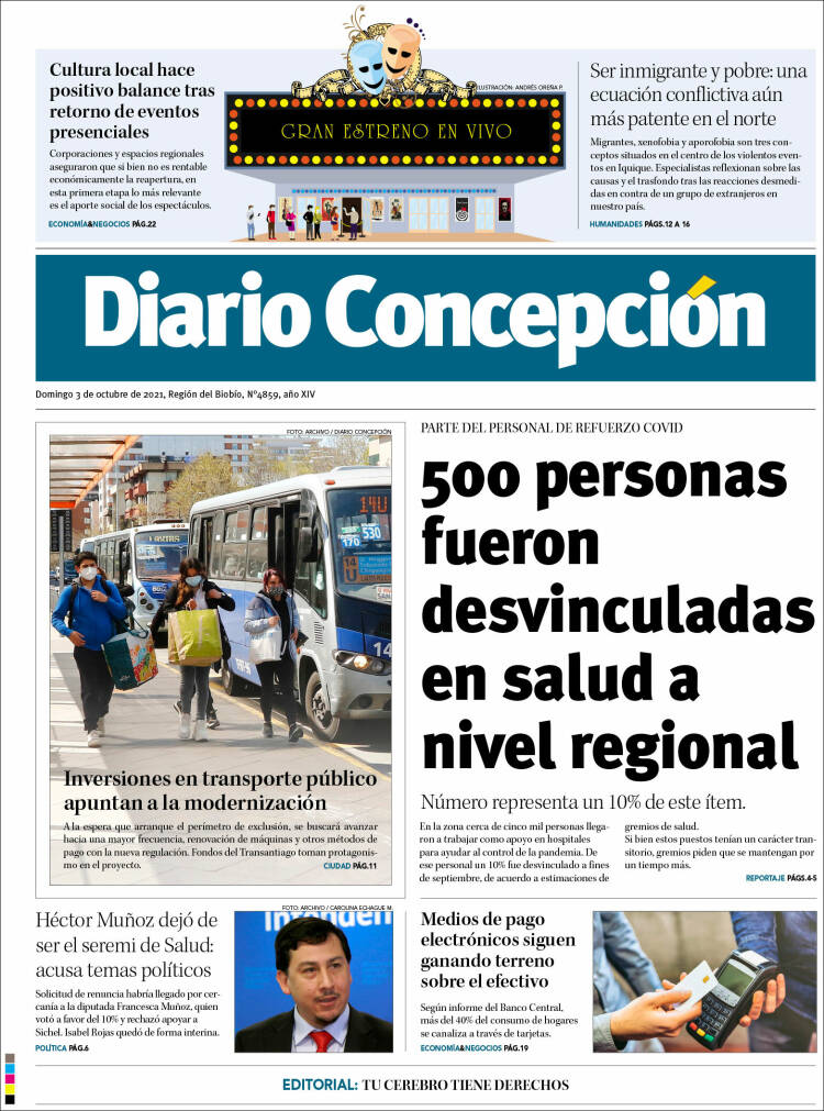 Portada de Diario de Concepción (Chile)