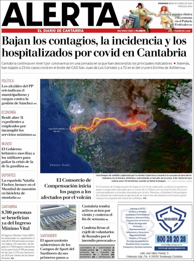 Portada de Alerta - El Diario de Cantabria (España)