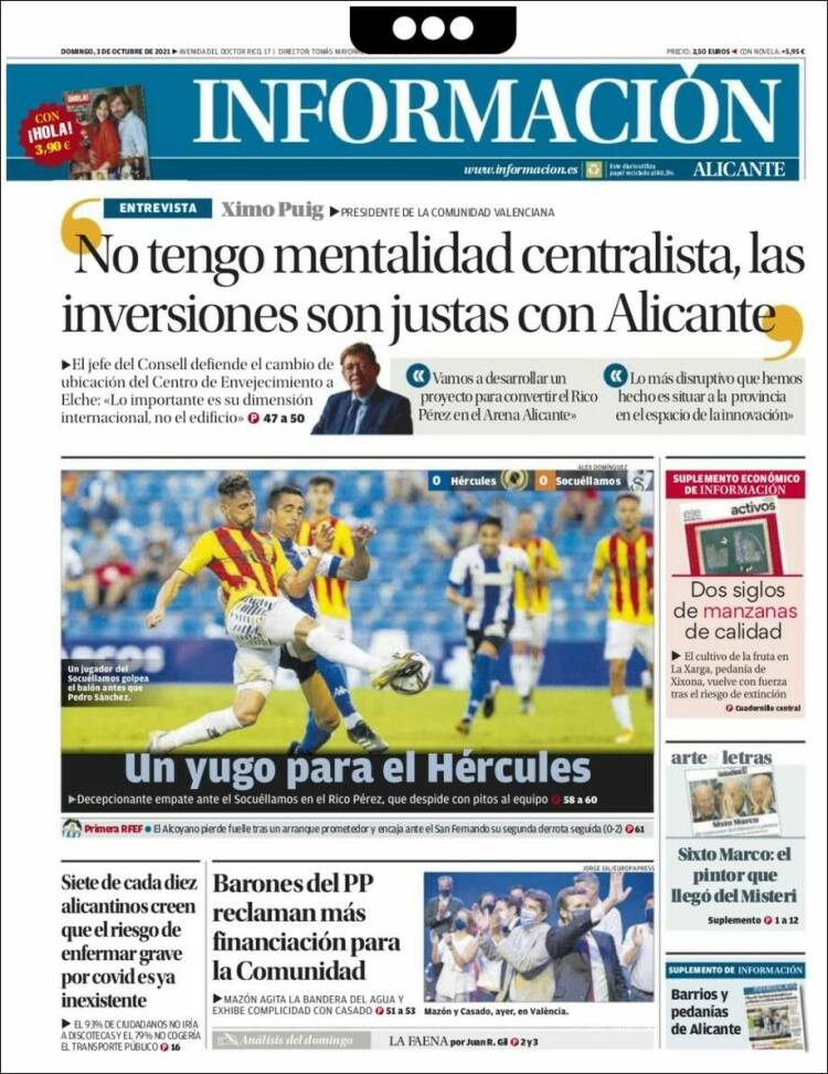 Portada de Diario Información (España)