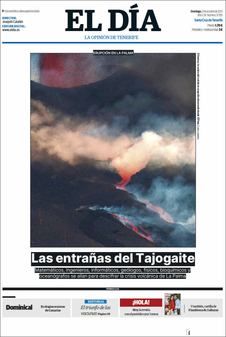 Portada de El Día (España)