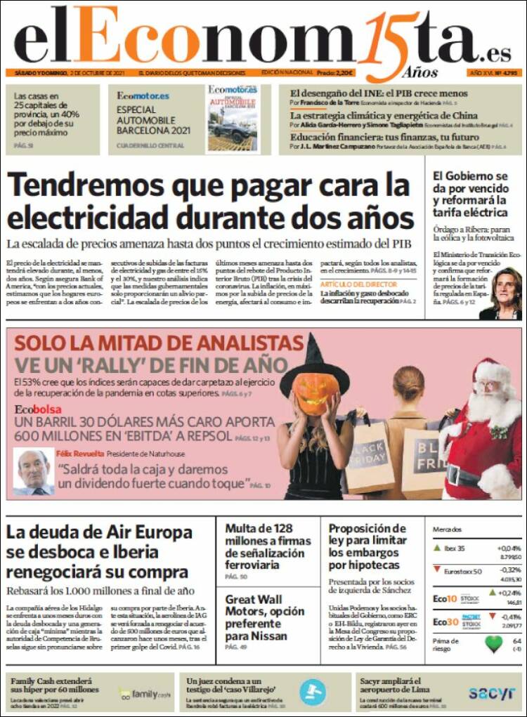 Portada de El Economista (Espa&ntilde;a)