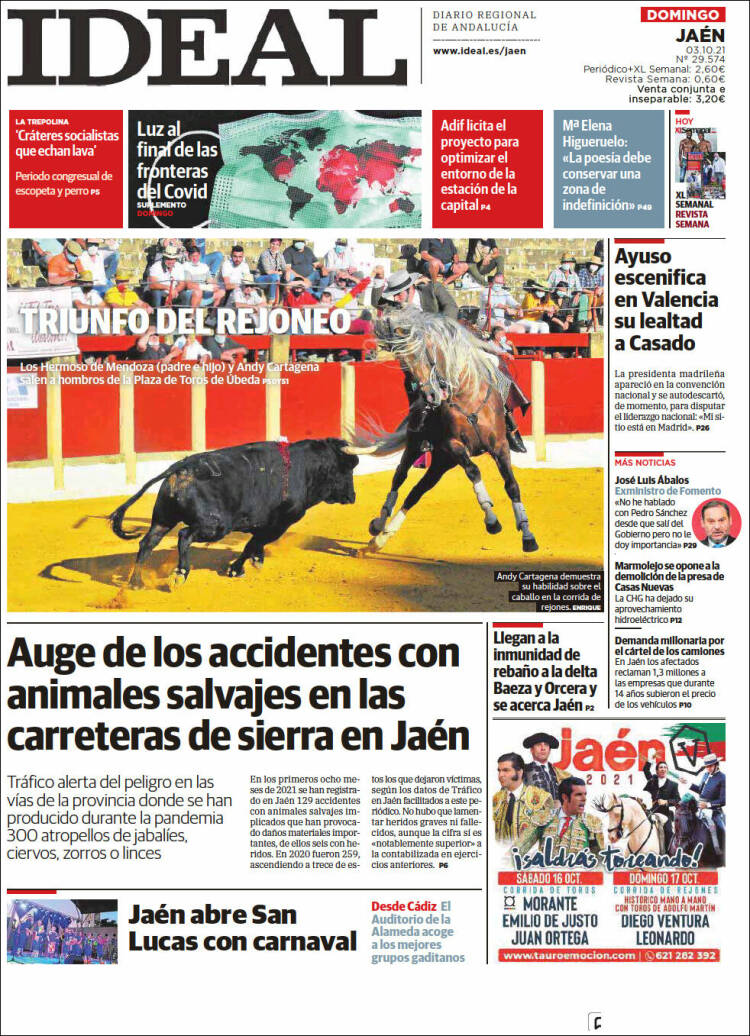 Portada de El Ideal de Jaén (España)