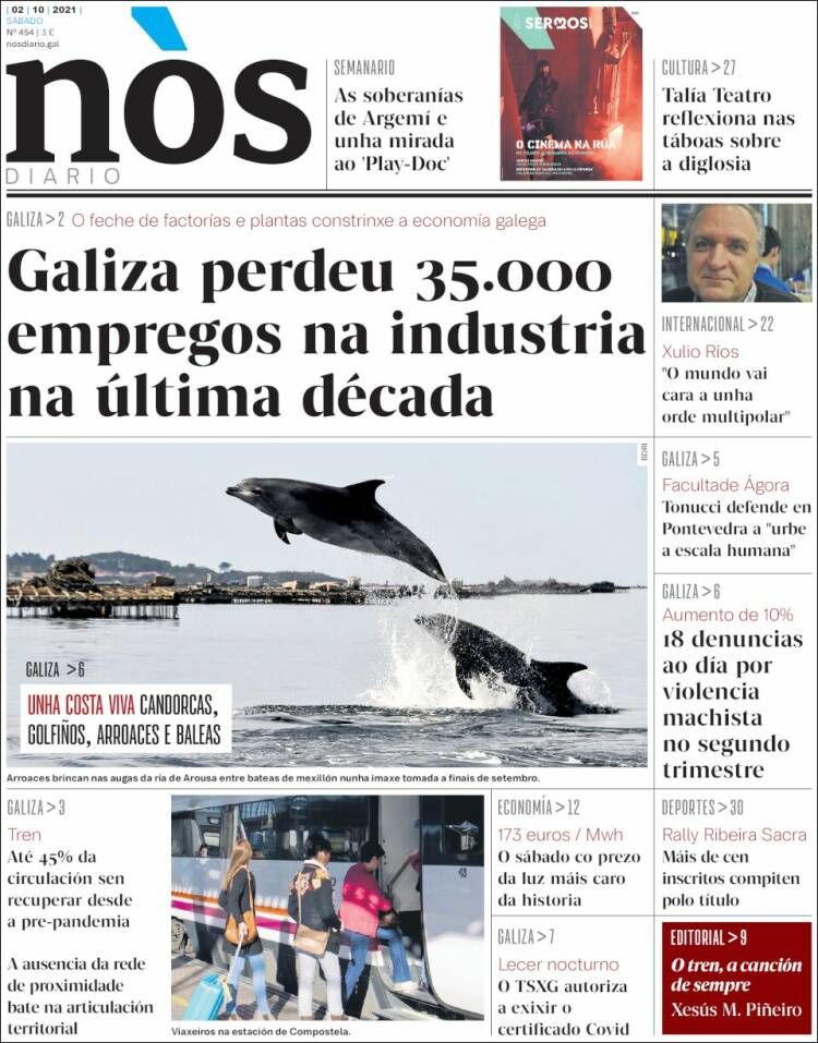 Portada de Nòs Diario (España)