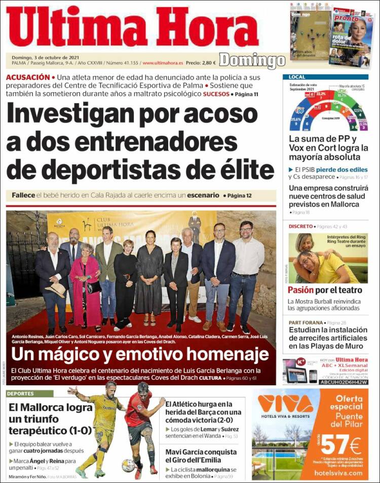 Portada de Última Hora (España)