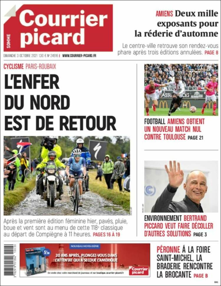Portada de Courrier Picard (Francia)