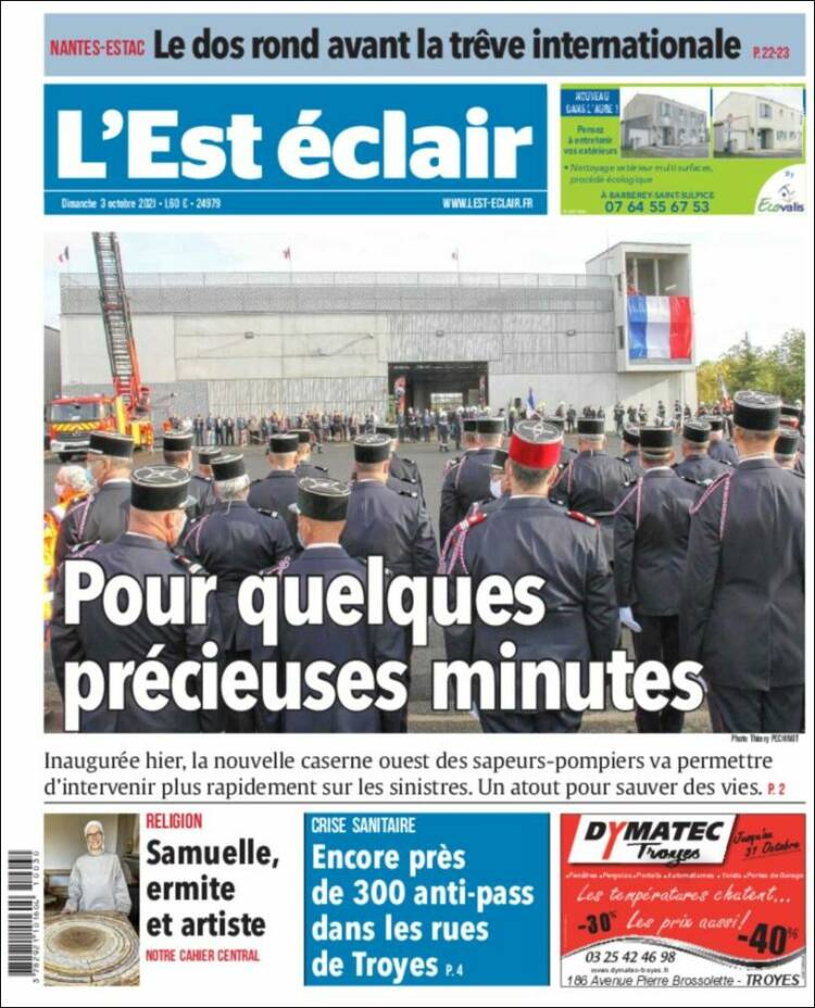 Portada de L'Est Eclair (Francia)