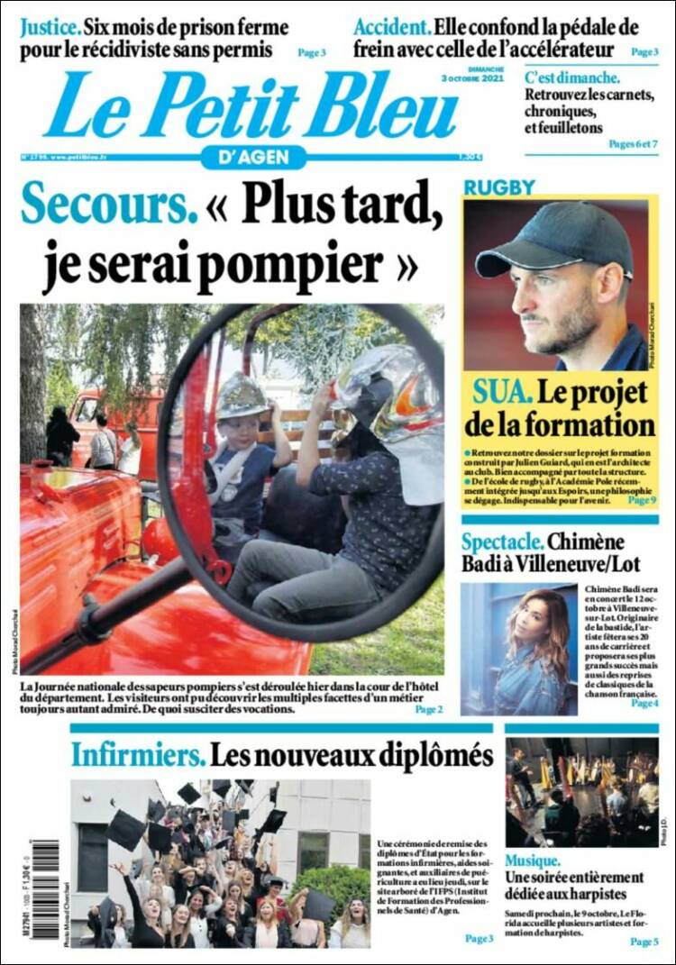 Portada de Le Petit Bleu (Francia)