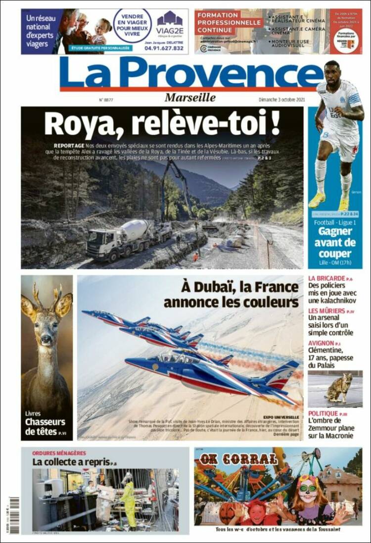 Portada de La Provence (Francia)