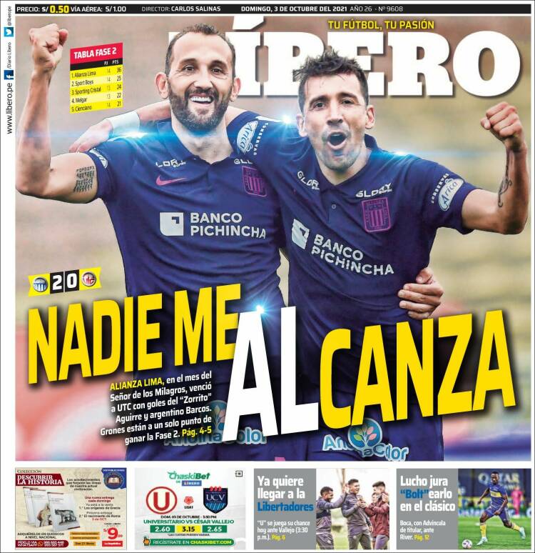 Portada de Líbero (Per&uacute;)