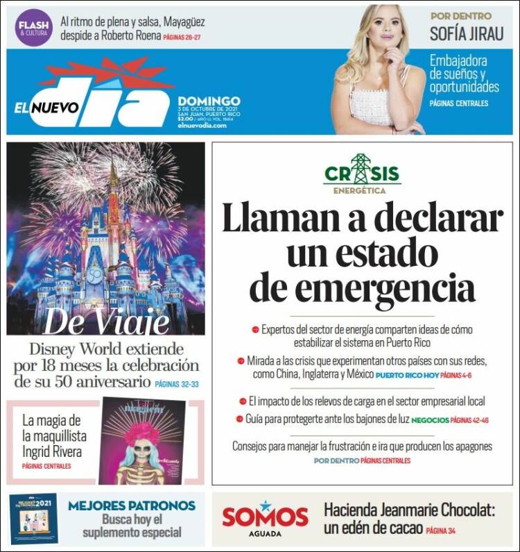 Portada de El Nuevo Día (Puerto Rico)