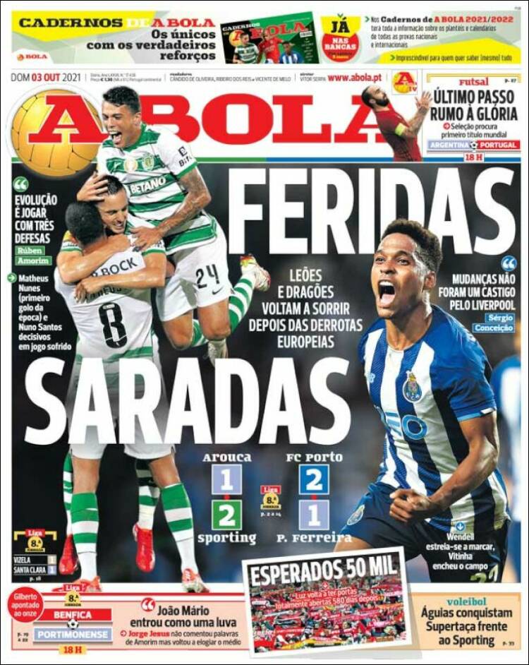 Portada de A Bola (Portugal)