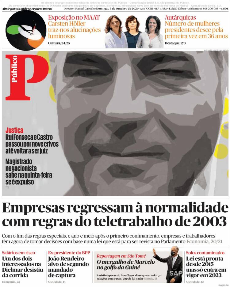Portada de Público (Portugal)