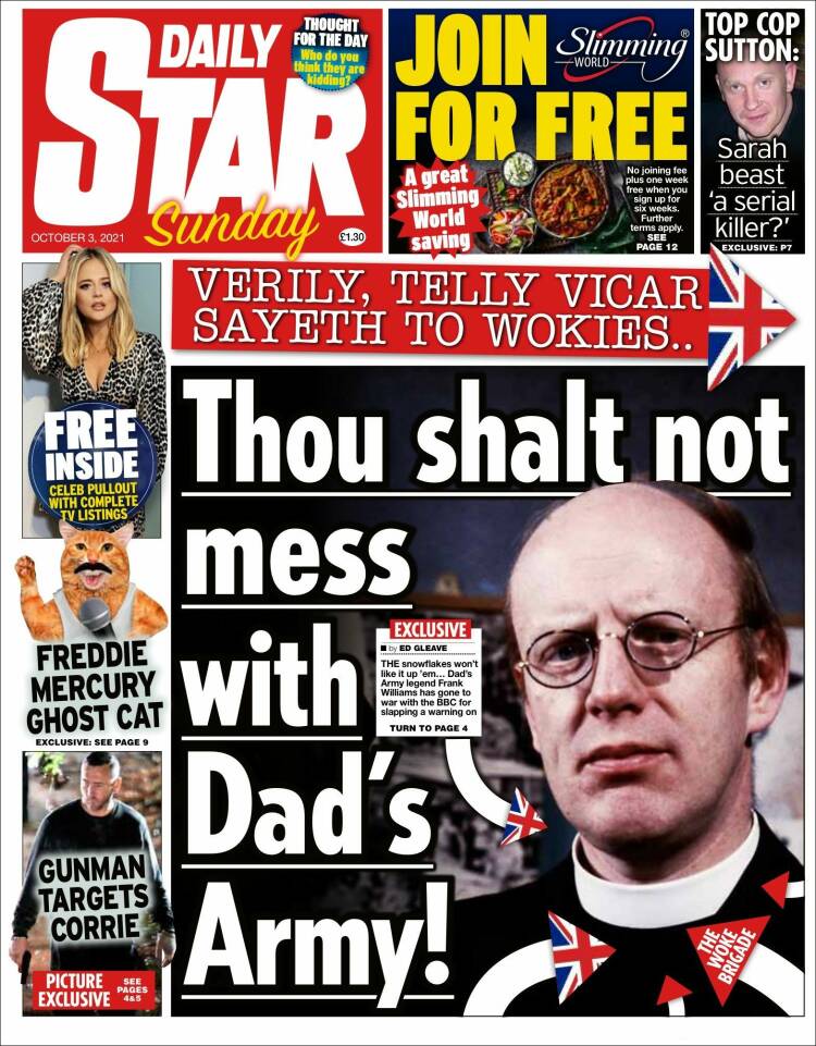 Portada de Daily Star (Reino Unido)