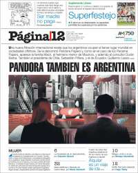 Portada de Página/12 (Argentina)