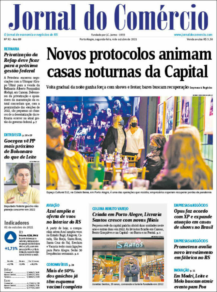 Portada de Jornal do Comércio (Brasil)