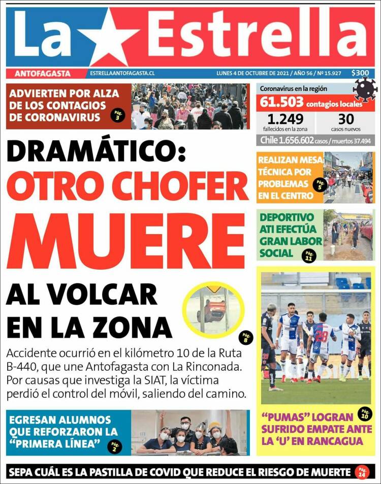 Portada de La Estrella del Norte (Chile)