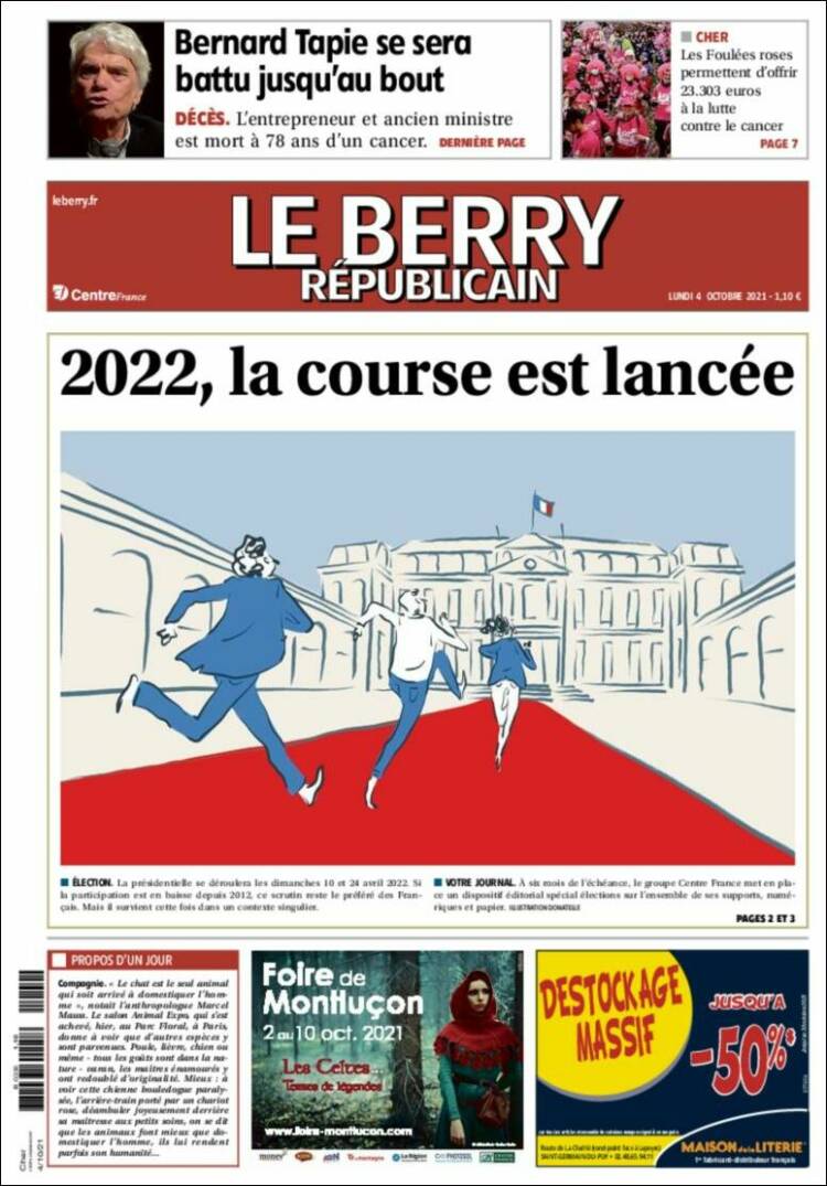 Portada de Berry Republicain (Francia)