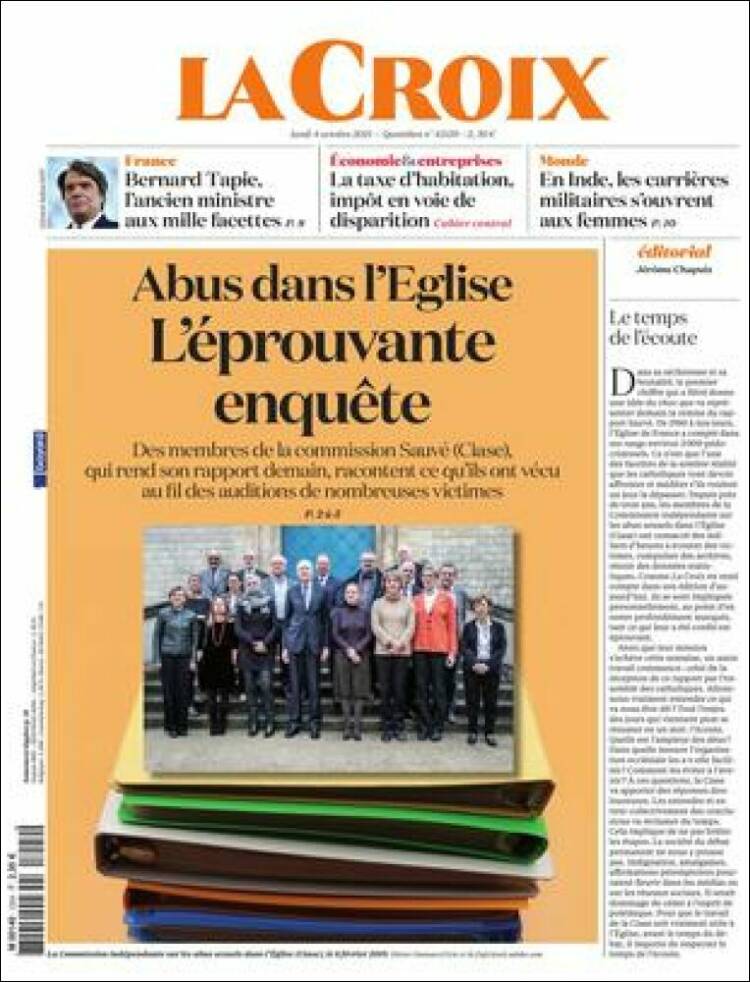 Portada de La Croix (Francia)