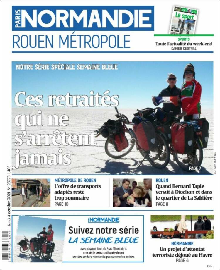 Portada de Paris Normandie (Francia)