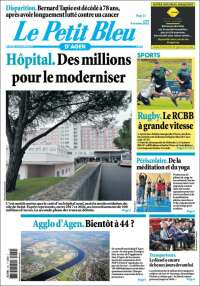 Portada de Le Petit Bleu (Francia)