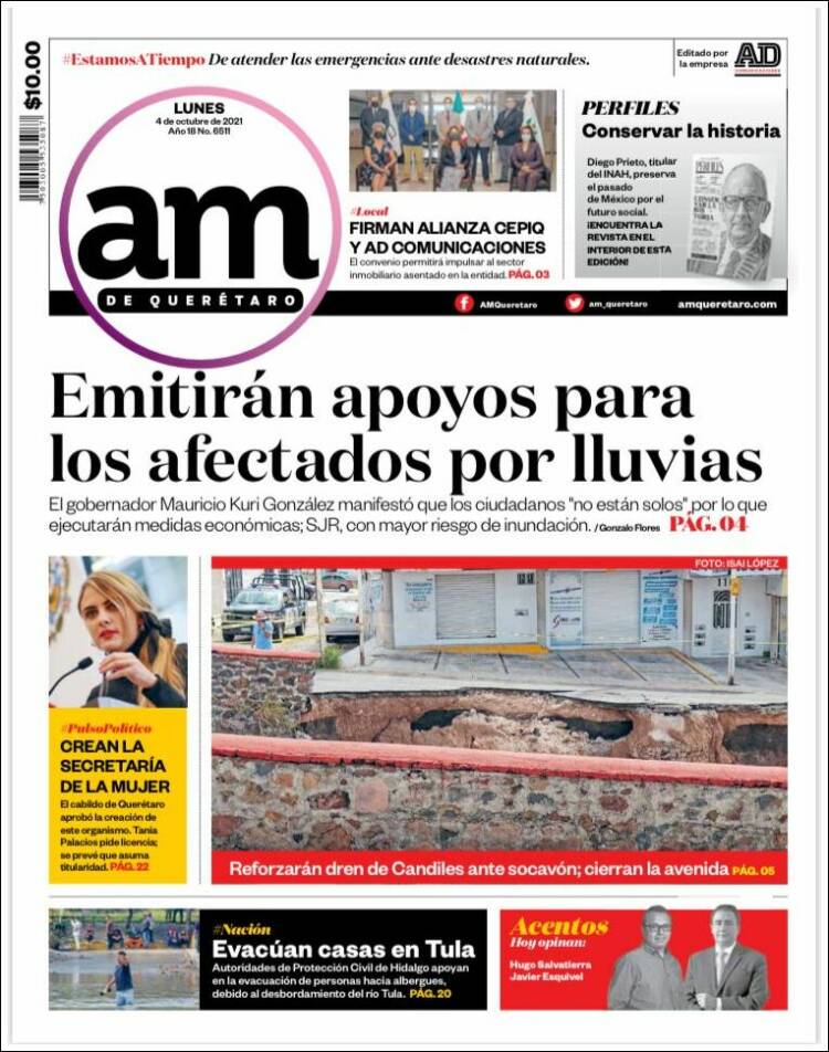 Portada de A.M. Querétaro (M&eacute;xico)