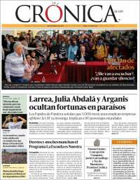 Portada de La Crónica de Hoy (M&eacute;xico)