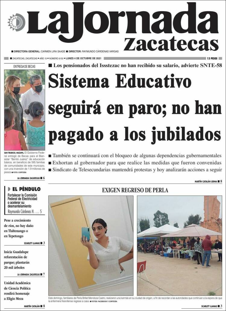 Portada de Jornada de Zacatecas (M&eacute;xico)