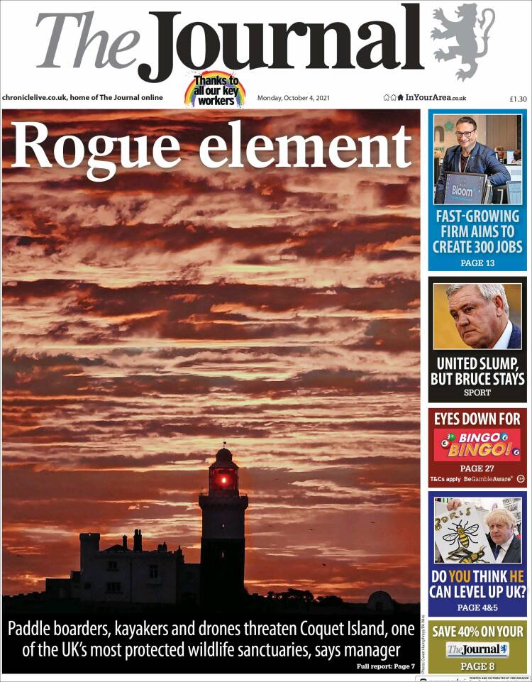 Portada de The Journal (Reino Unido)