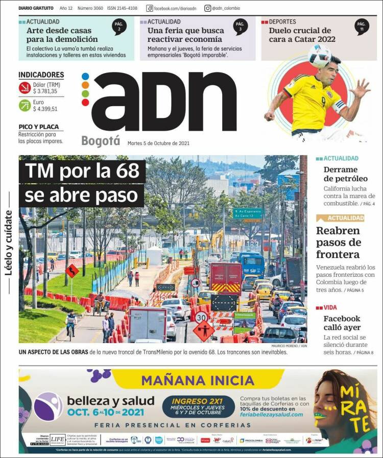 Portada de ADN - Bogotá (Colombia)