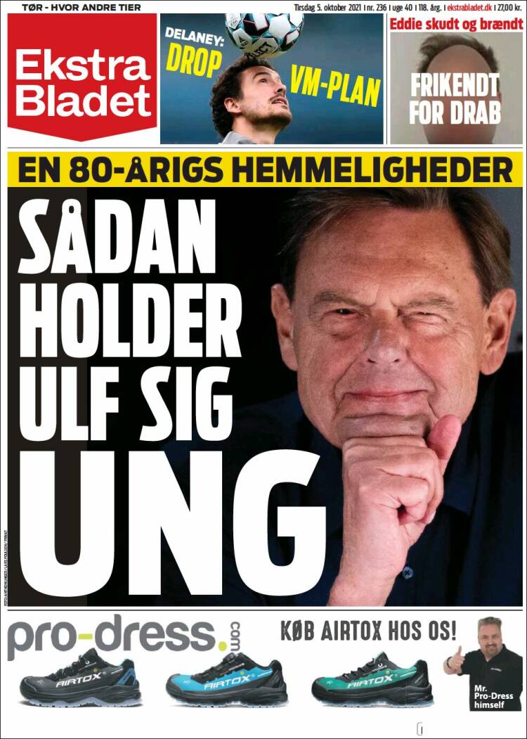 Portada de Ekstra Bladet (Dinamarca)