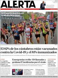 Portada de Alerta - El Diario de Cantabria (Espagne)