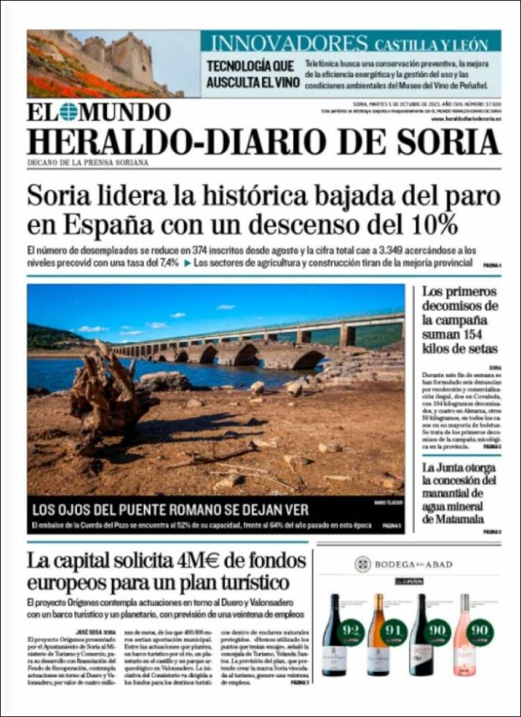 Portada de Diario de Soria (España)